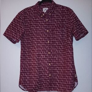 Men's Surfside Supply‎ Button Down Short Sleeve Shirt L
